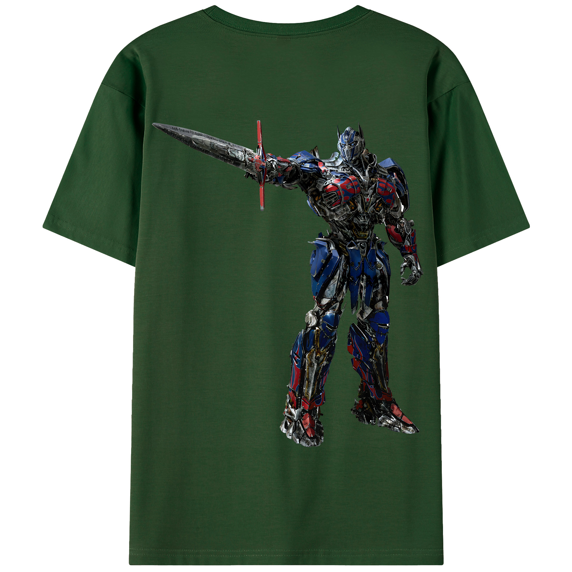 （画像用） Transformers トランスフォーマー 綿100％半袖Tシャツ（背面プリント）